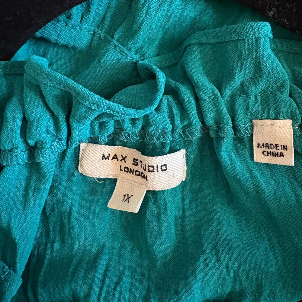 Max Studio Turquoise Ruffled Dress - Picture 5 of 5